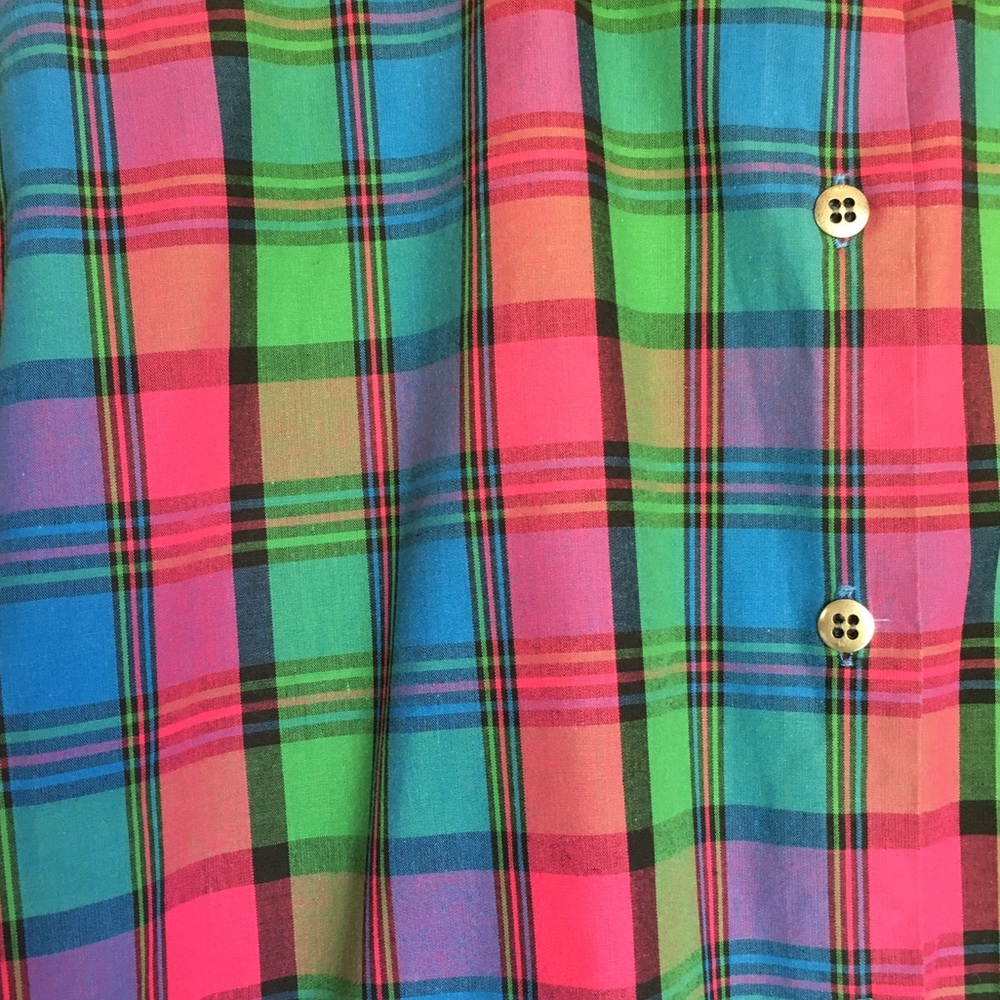 Dockers Vibrant Multicolored Collared Button Down - image 6